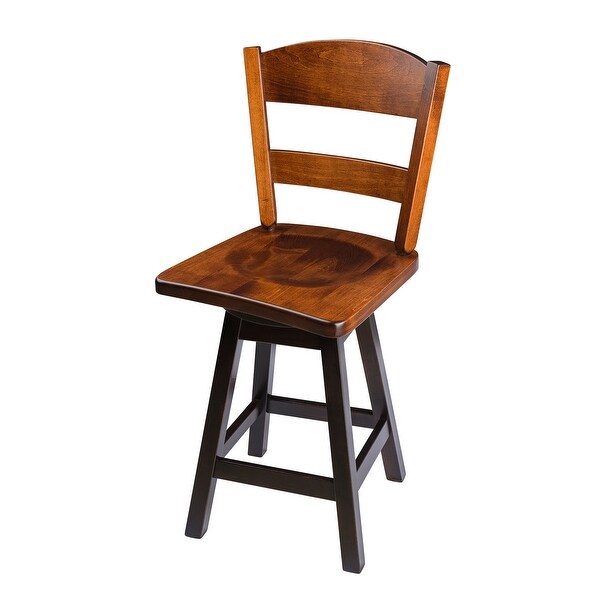 Swivel Urban Bar Stool with Classic Back in Maple Wood