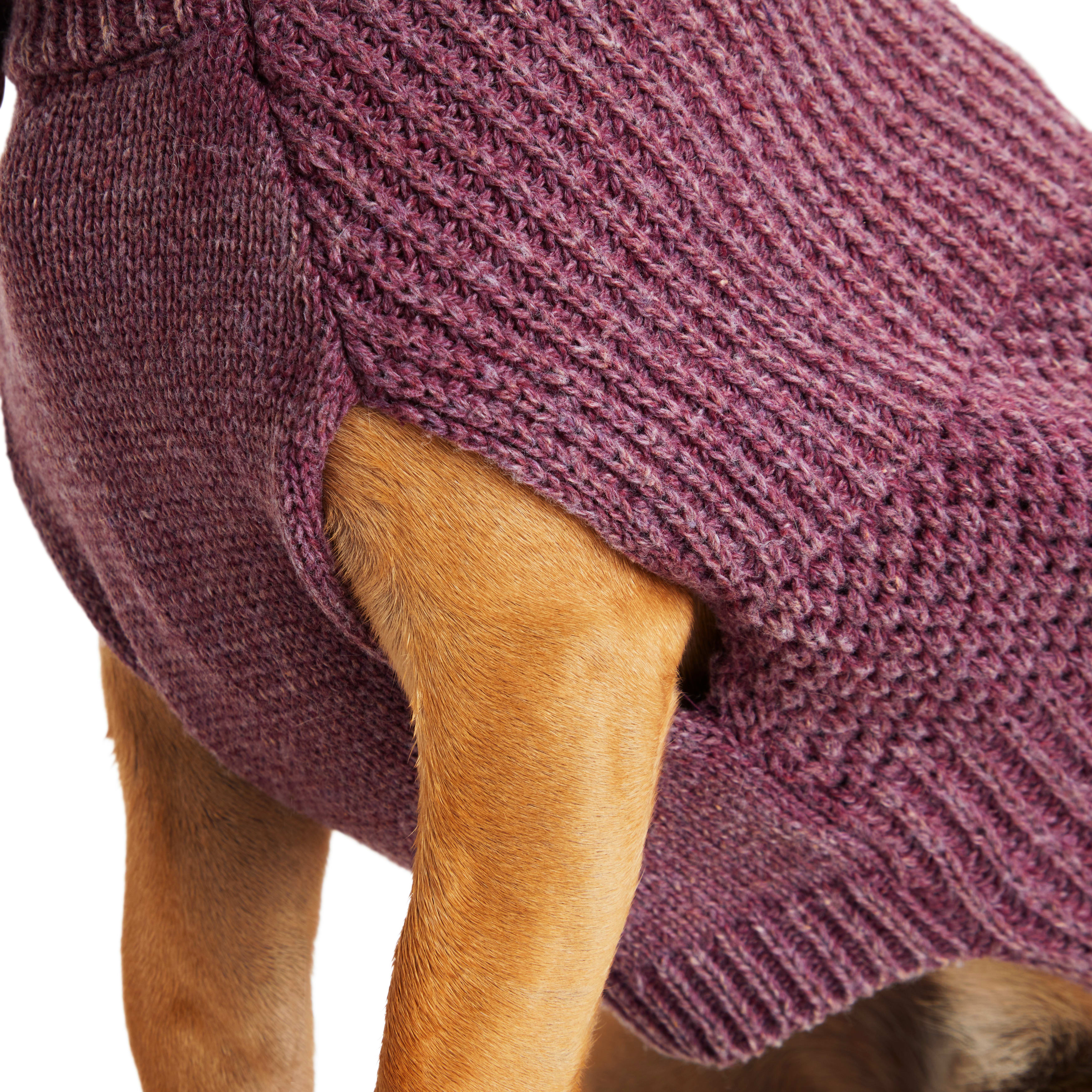 REDDY Magenta Snow Dog Sweater， Medium