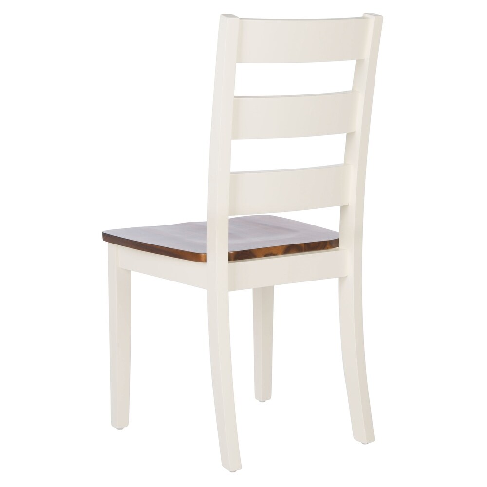 SAFAVIEH Silio Farmhouse Ladder Back Dining Chair   18.4\