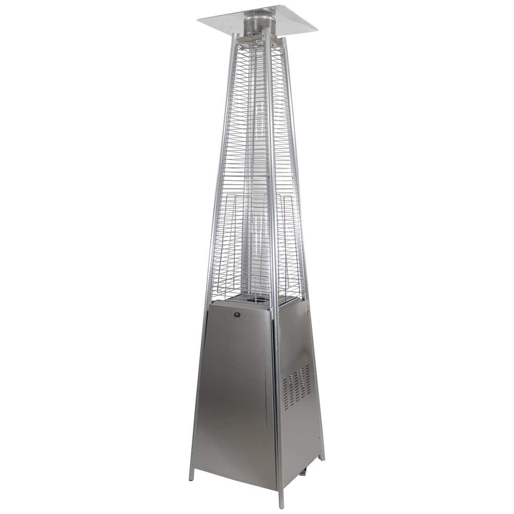 Northlight 44 000 BTU Pyramid Glass Tube Outdoor Gas Patio Heater Stainless Steel 34746708