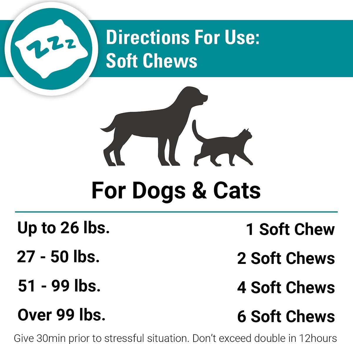 VetClassics Stress Away Calming Aid Soft Chews Dog and Cat Supplement， 65 count