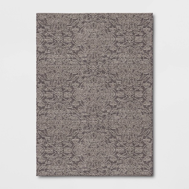 5 x27 X 7 x27 Outdoor Rug Ornamental Charcoal