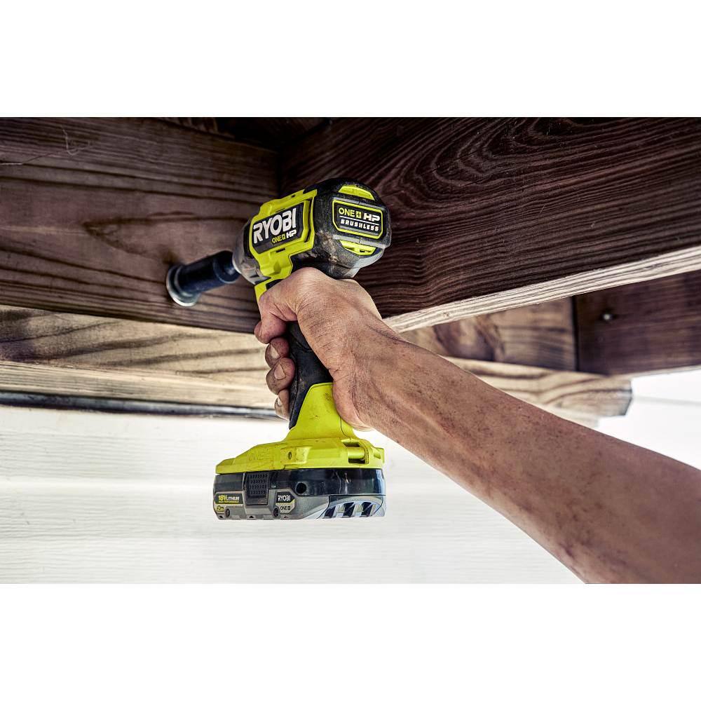 RYOBI ONE+ HP 18V Brushless Cordless 8-Tool Combo Kit with 4.0 Ah and 2.0 Ah HIGH PERFORMANCE Batteries Charger and Bag PBLCK108K2