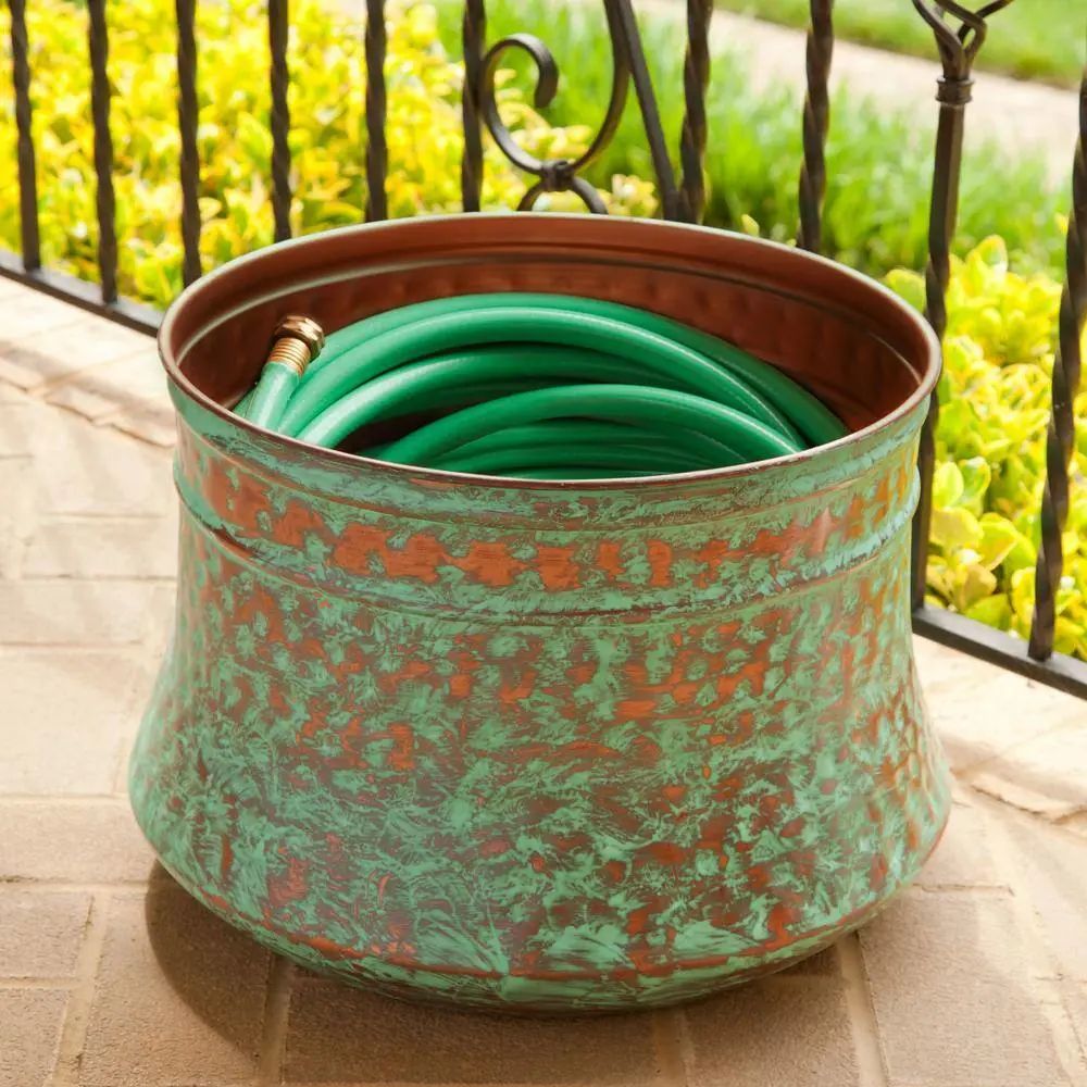 Liberty Garden Patina Steel Hose Pot 1917
