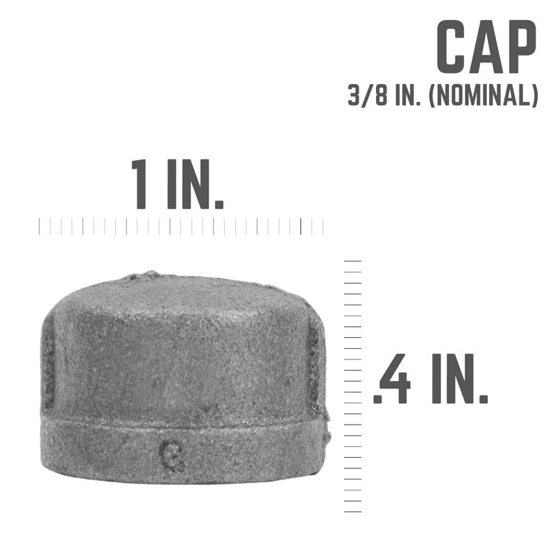 CAP BLACK 3/8