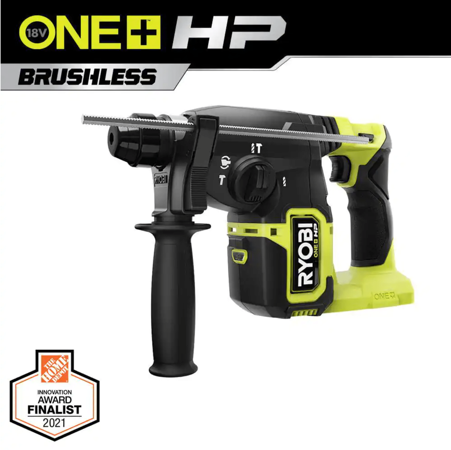 Ryobi ONE+ HP 18V Brushless Cordless 1 in. SDS-Plus Rotary Hammer Drill (Tool Only)， P223