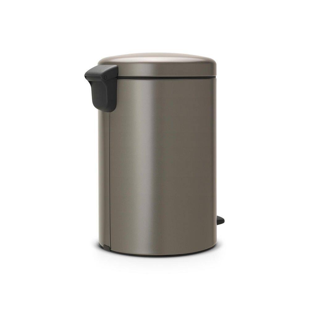 Brabantia NewIcon Step Can 5.3 Gal. (20 l) Plastic Bucket - Platinum 114045