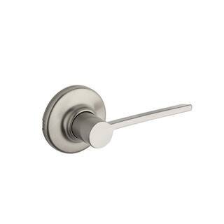 Kwikset Ladera Satin Nickel Passage HallCloset Door Handle with Microban Antimicrobial Technology 200LRL 15 6AL R