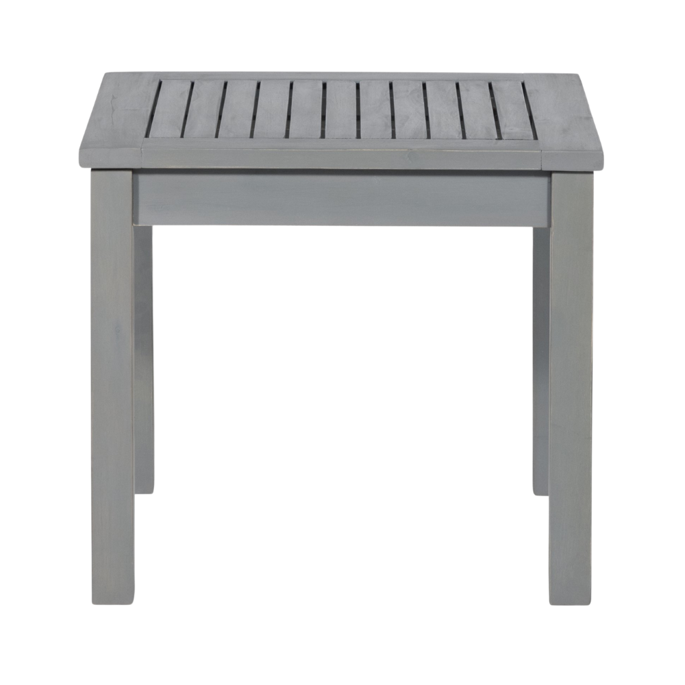 Manor Park Acacia Wood Outdoor Patio End Table， Grey Wash