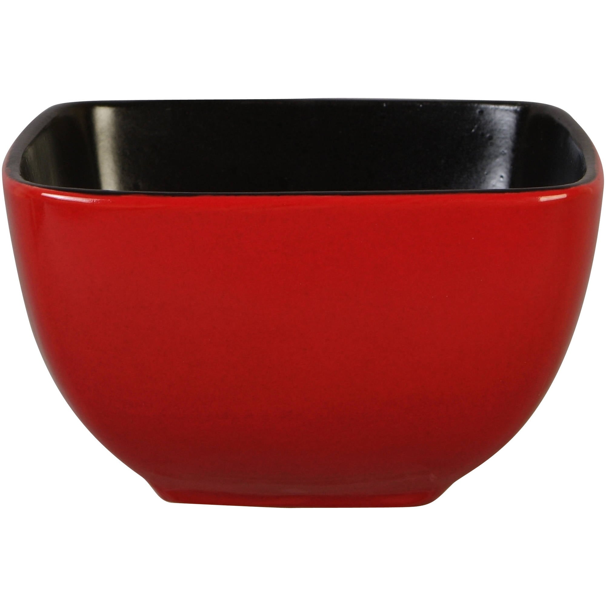 Better Homes and Gardens Rave Square Dinnerware， Red， Set Of 16