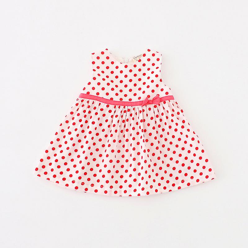 Summer Children Wave Point Of The Girls Dress Made Of Pure Cotton Sleeveless Dresses Children's Wear Vestido Infantil T