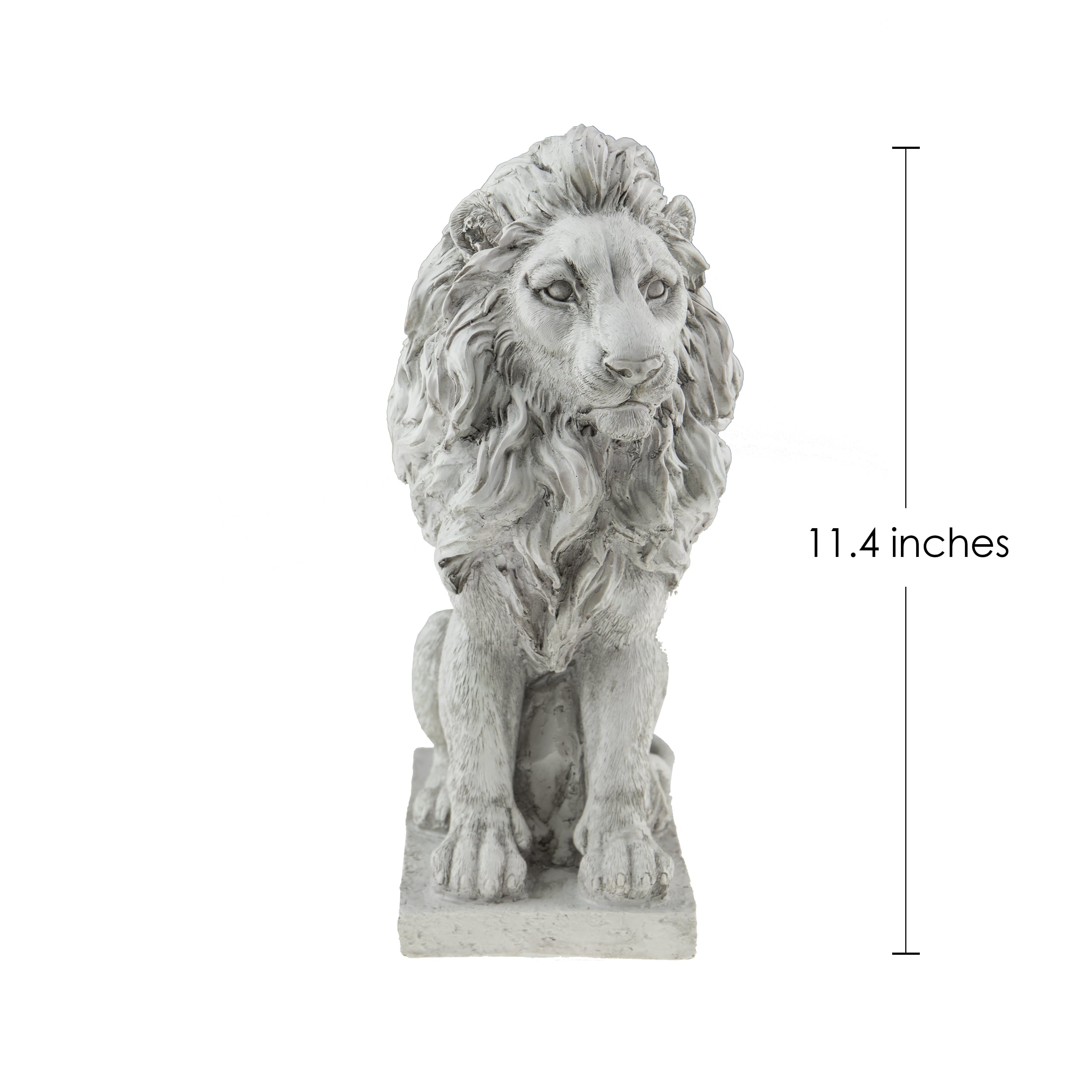 Lion Resin Garden Statue | Outdoor Indoor Figurine Gift Decoration for Home Décor, Patio, Yard, and Garden