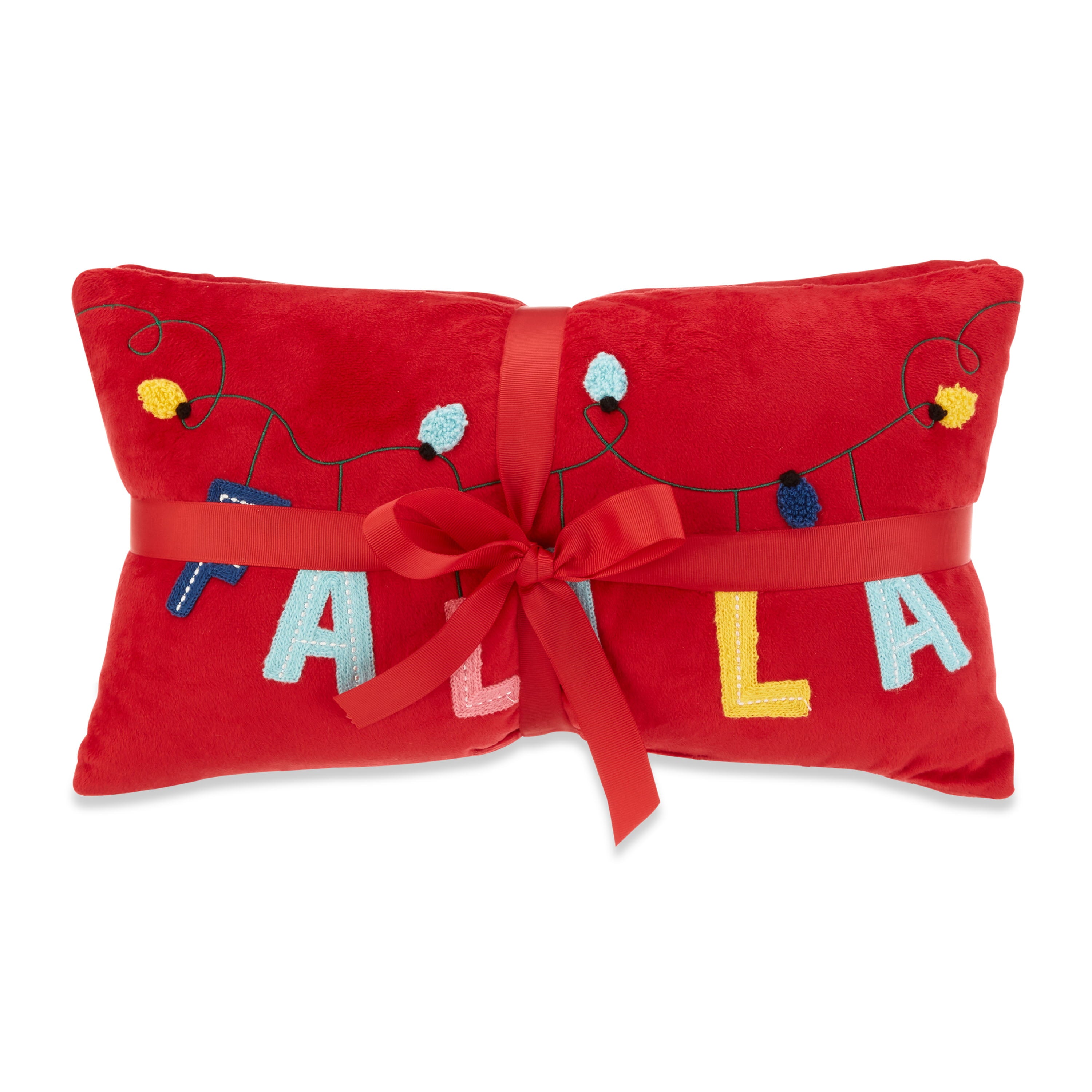 Holiday Time Falala Lumbar Christmas Decorative Pillows, 9x16inch, 2 Count Per Pack