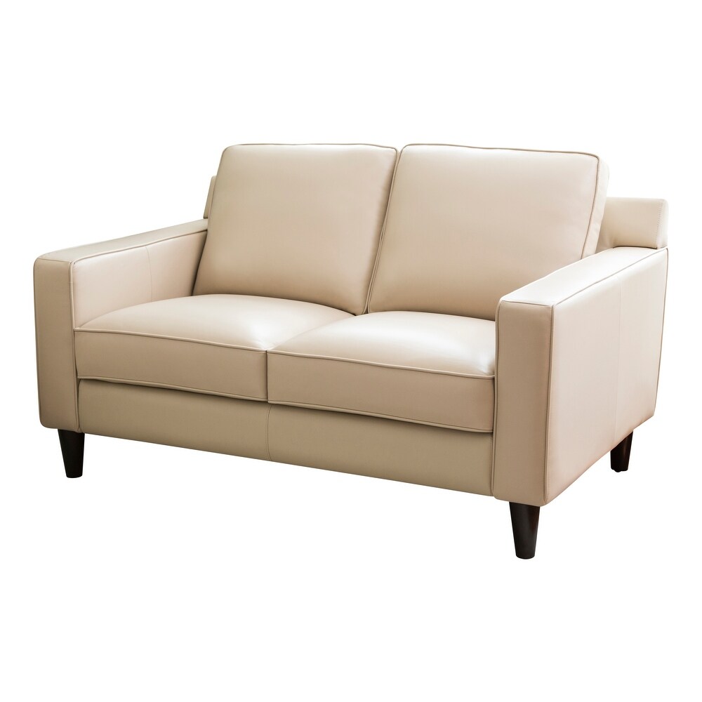 Abbyson Milton Top Grain Leather Loveseat