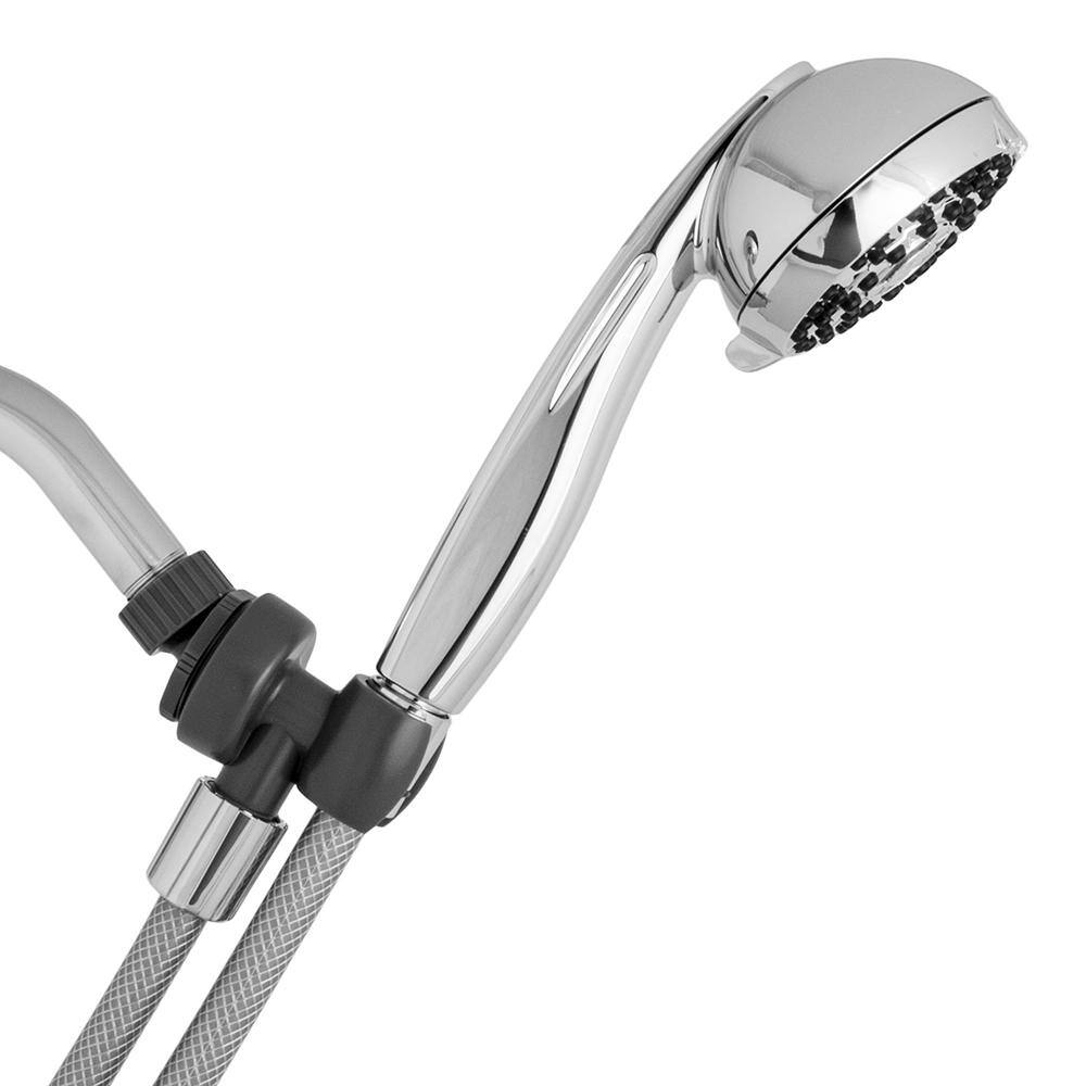 Waterpik 6-Spray 3.5 in. Single Wall Mount 1.8 GPM Handheld Adjustable Shower Head in Chrome XAS-643E