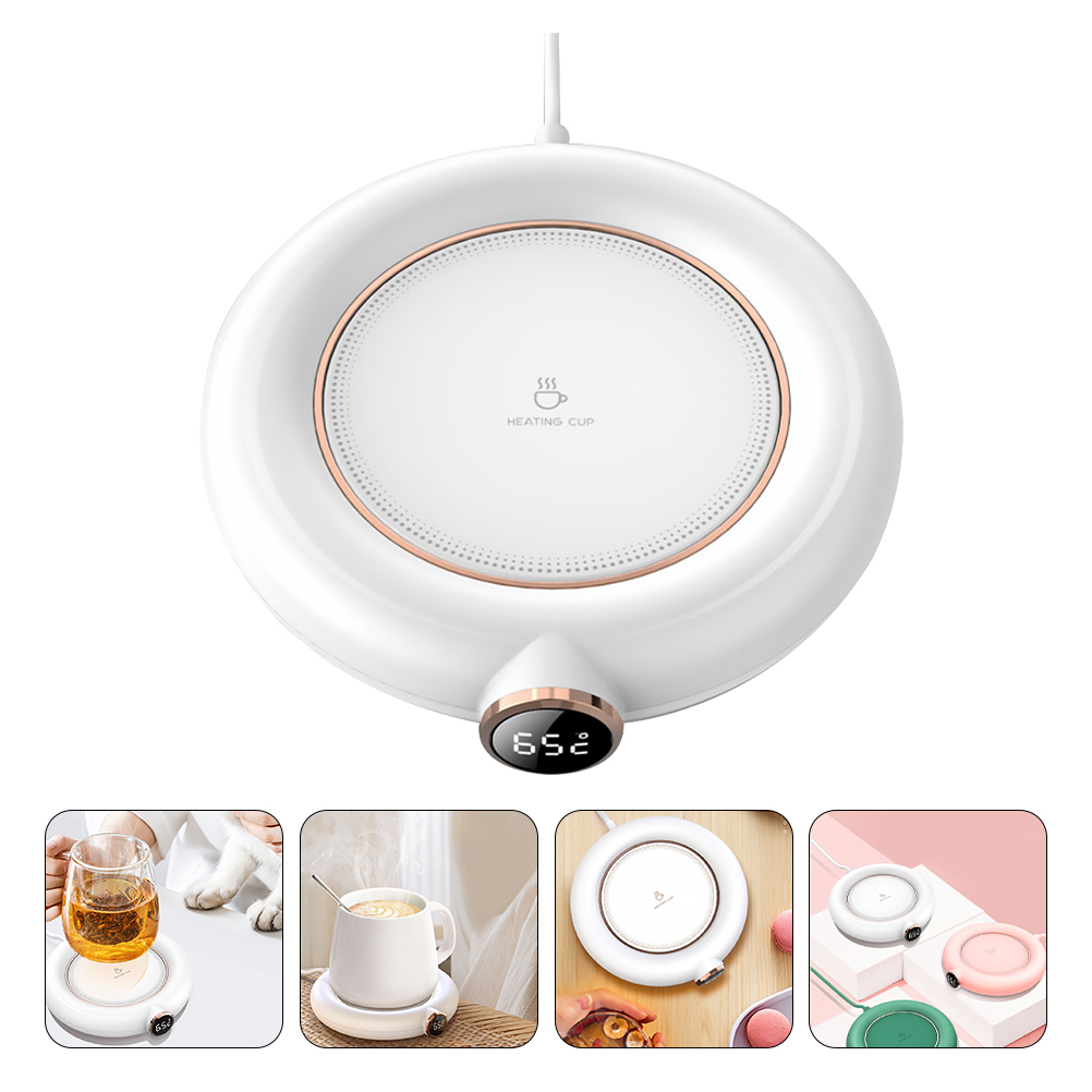 Warmer Coffee Beverage Coaster Cup Warmer Plate Electric Thermostat Pad Warm Electric Heater Coaster Heat Mug Deskwax