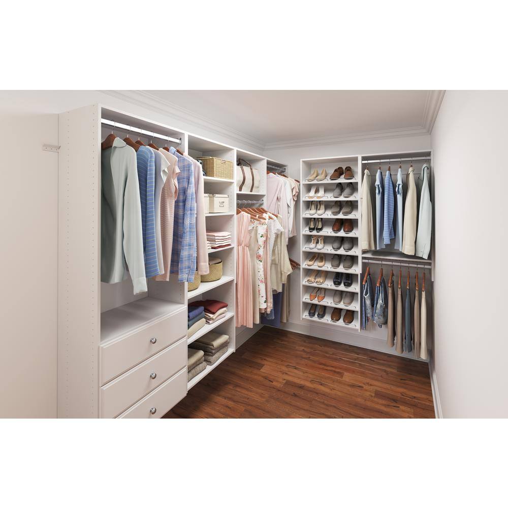 Closet Evolution 36 in. W - 60 in. W White Wood Closet System WH15