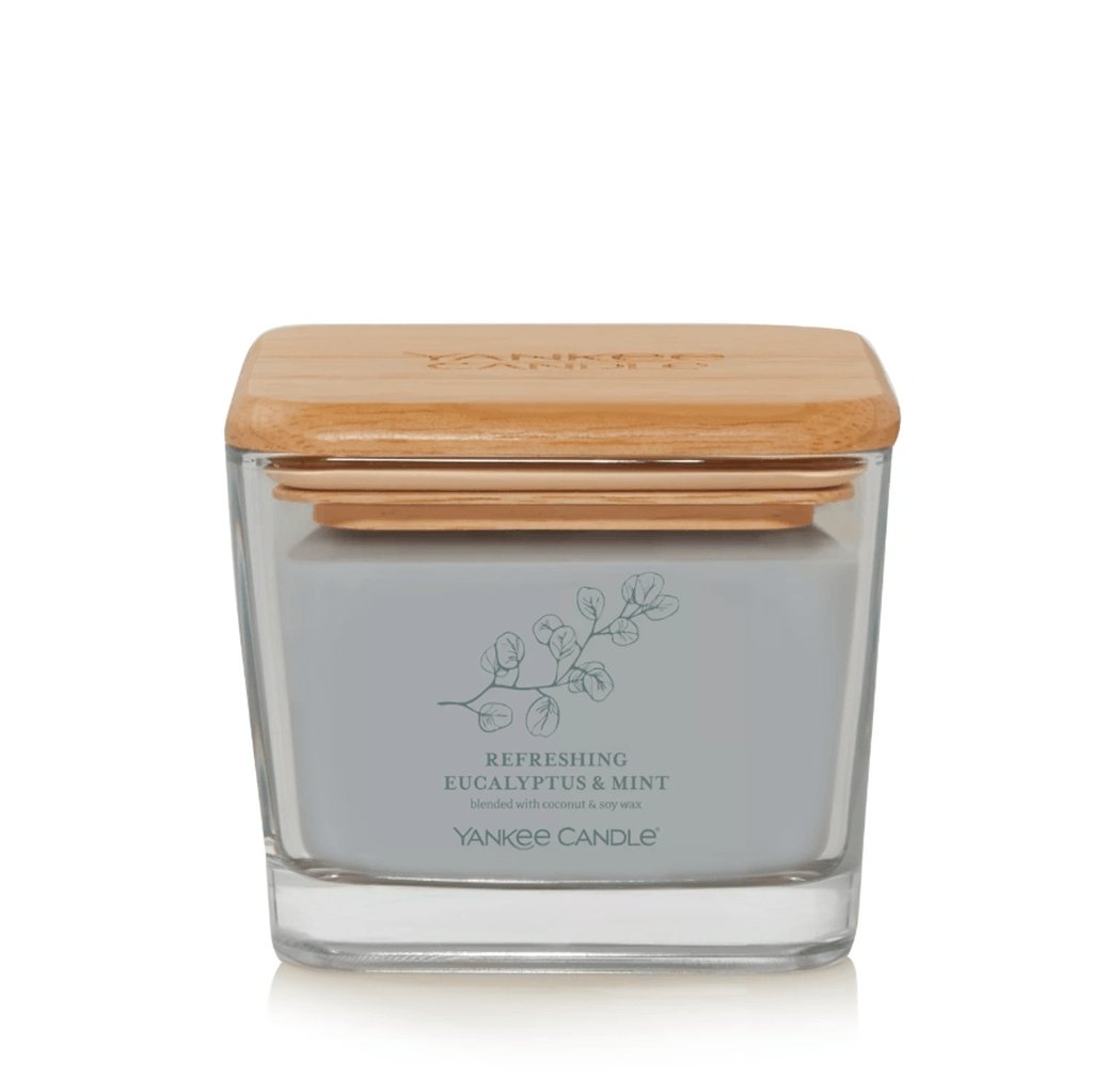 Yankee Candle  Well Living Collection - Medium Square Candle in Refreshing Eucalyptus & Mint