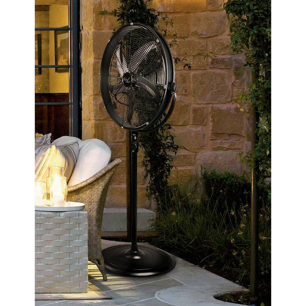 Vie Air 20 in. Adjustable Height Pedestal Industrial Drum Fan With 360 Degree Tilt 98596360M