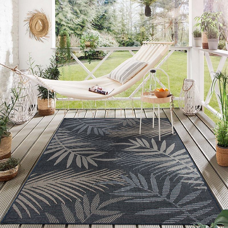 World Rug Gallery Bahama Palm Frond Indoor Outdoor Area Rug