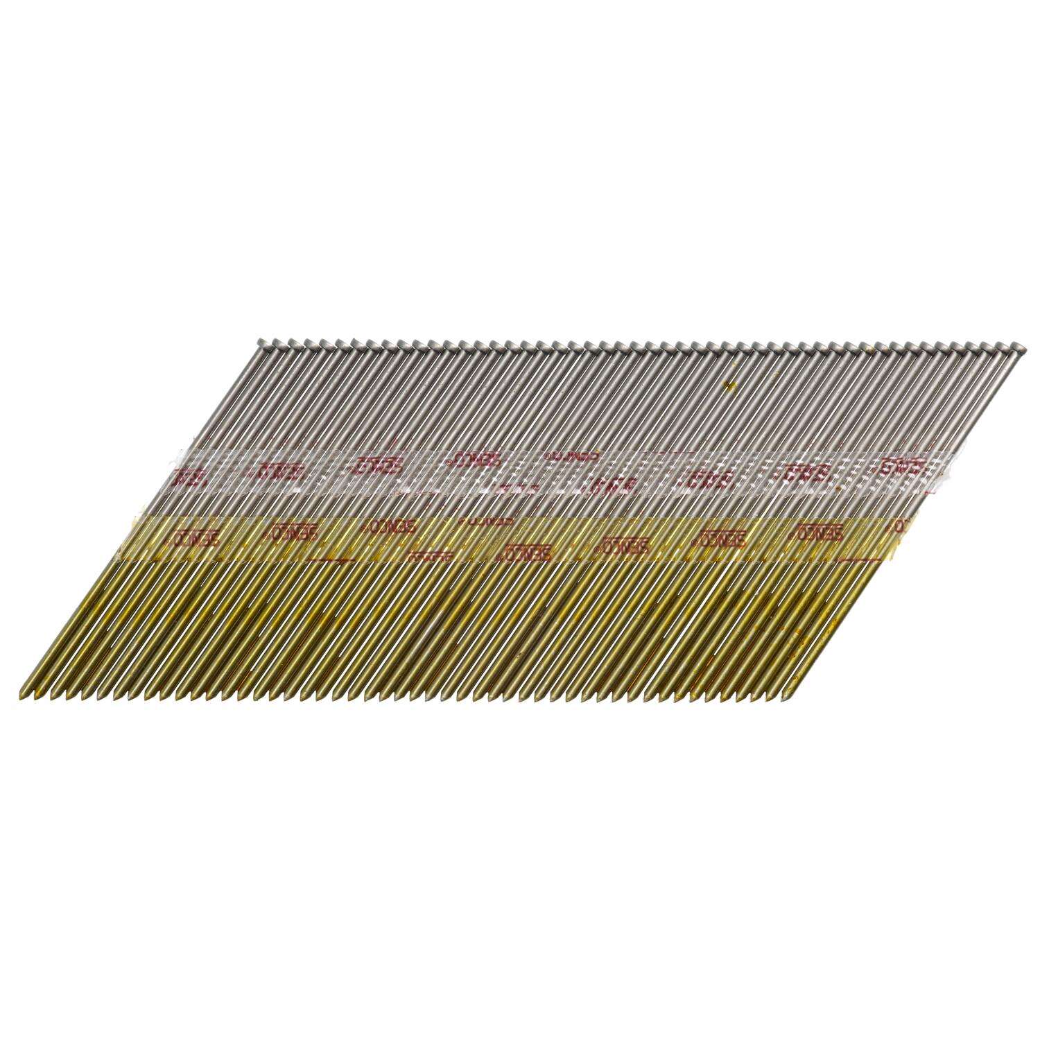 Senco 2-1/2 in. 15 Ga. Angled Strip Stainless Steel Finish Nails 34 deg 1，200 pk