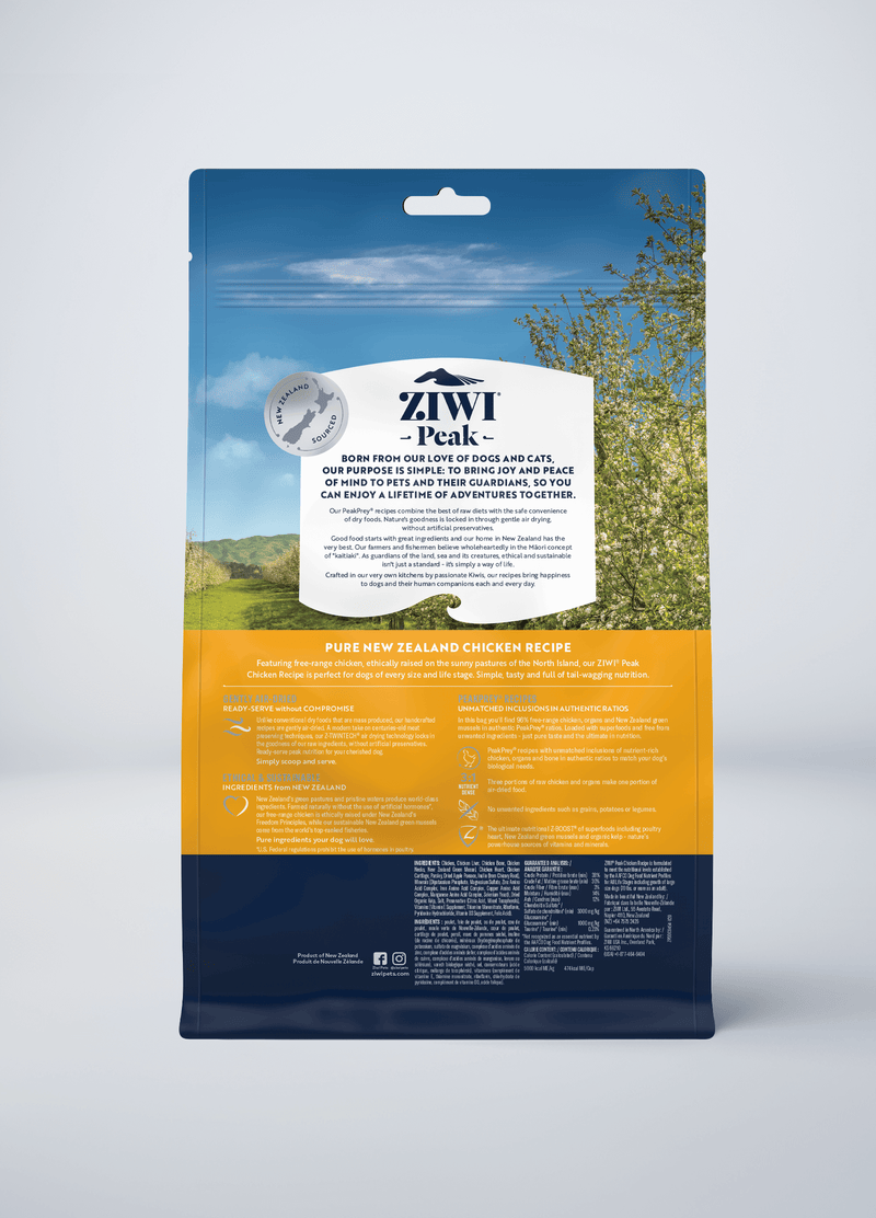 ZiwiPeak Grain Free Air-Dried Free-Range Chicken Recipe Dry Dog Food