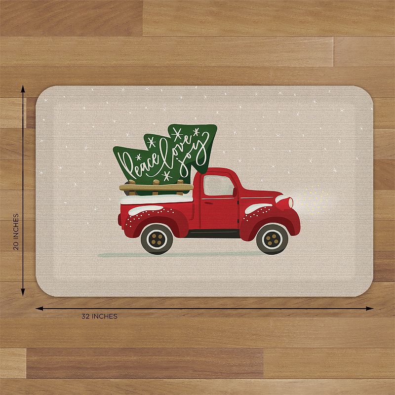 GelPro Designer Comfort Mat - Peace Vintage Red Truck 20 x 32