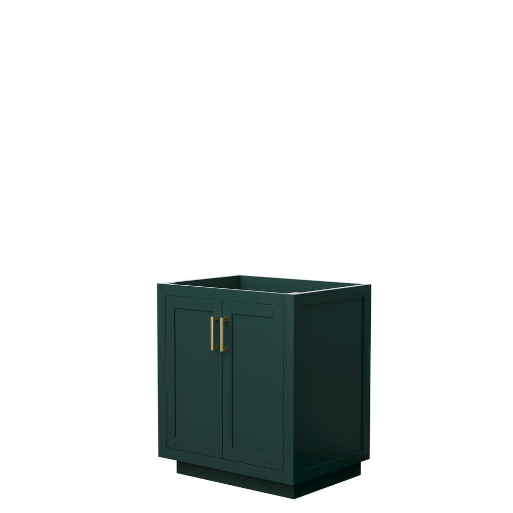 Wyndham Collection Miranda 29.25 in. W x 21.75 in. D x 33 in. H Single Bath Vanity Cabinet without Top in Green WCF292930SGDCXSXXMXX