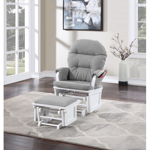 Madison Glider   Ottoman White/Oyster B02257233