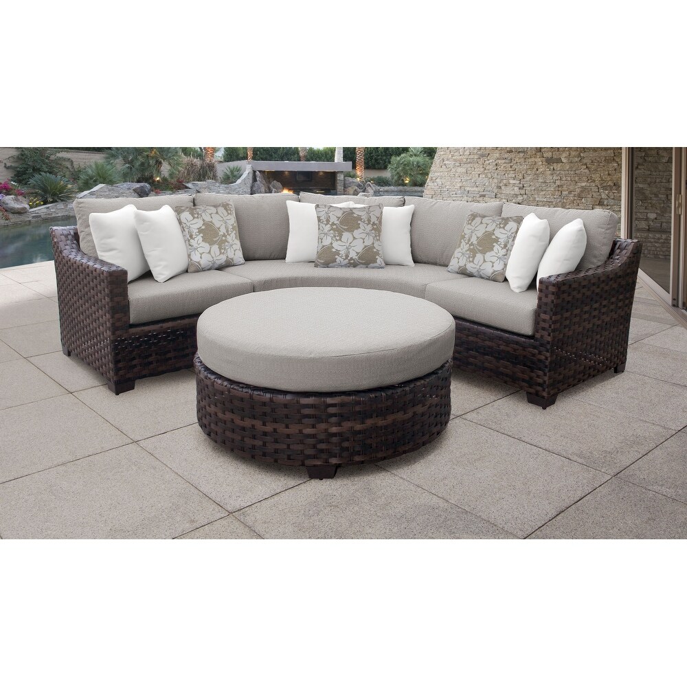 Kathy Ireland River Brook Wicker 4 piece Outdoor Patio Set