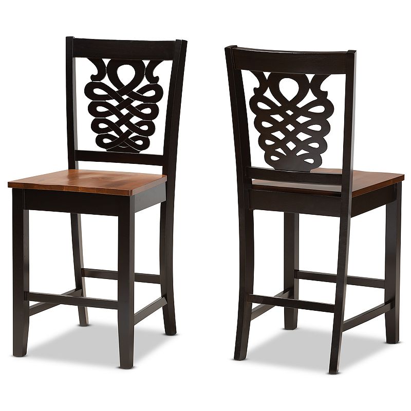 Baxton Studio Gervais Counter Stool 2-piece Set