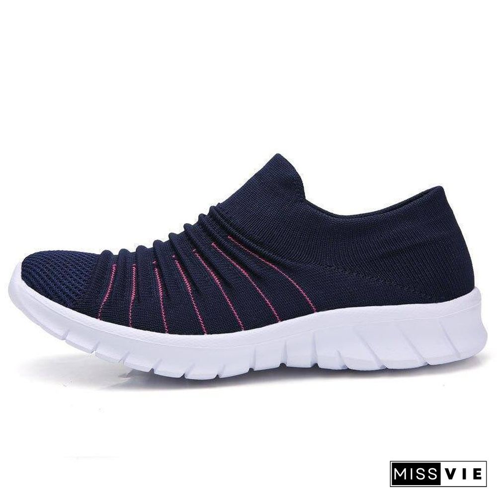 Summer Casual Socks Shoes For Women Fashion Woman Flats Slip On Lightweight Breathable Sneakers Zapatillas Mujer Deportiva