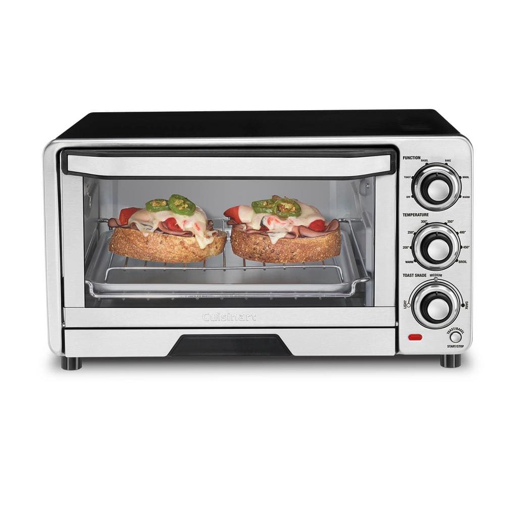 Cuisinart Custom Classic 1800 W 6-Slice Stainless Steel Toaster Oven with Recipe Book TOB-40N