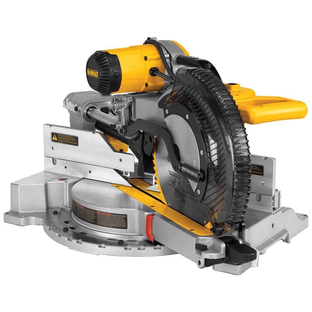 DEWALT DWS780 15 Amp Corded 12 in. Double Bevel Sliding Compound Miter Saw with XPS technology， Blade Wrench and Material Clamp