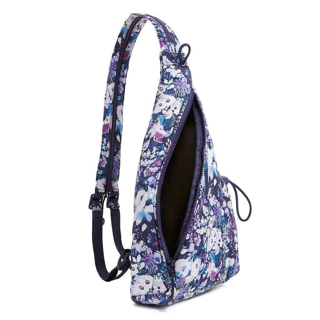 Vera Bradley  Featherweight Sling Backpack in Artist's Garden Purple