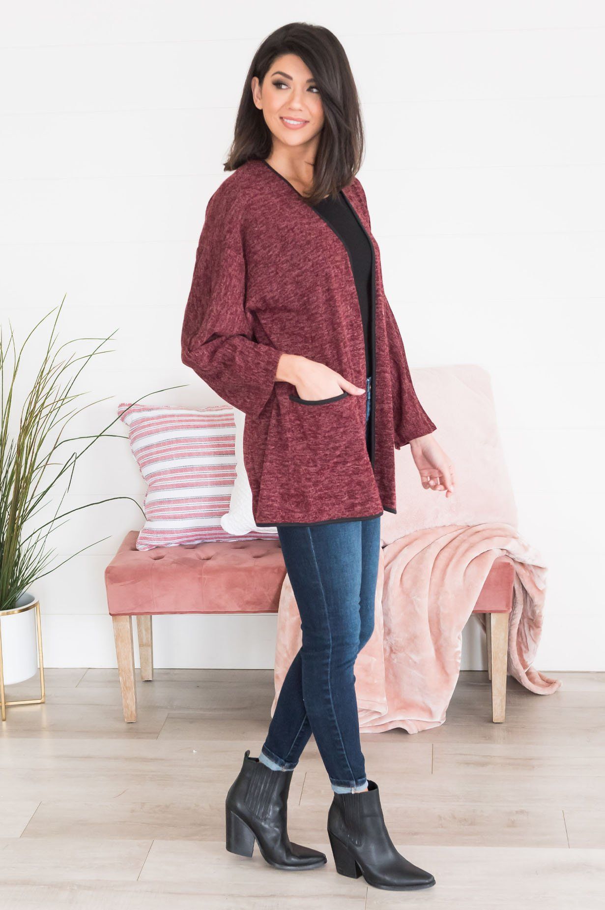 Winter Wishes Modest Cardigan