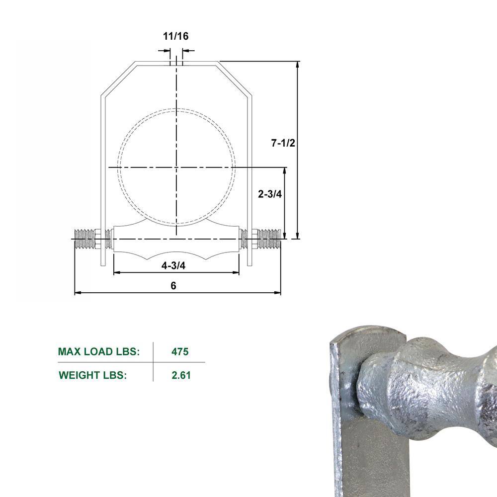 The Plumber's Choice 4 in. Clevis Roller Hanger Hot Dipped Galvanized Steel (5-Pack) IE04-ISZB-5