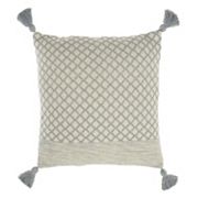 Mina Victory Life Styles Lattice With Tassels Indoor Throw Pillow