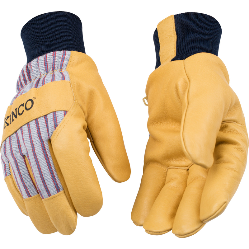 Kinco Men\u0027s Outdoor Knit Wrist Work Gloves Yellow XL 1 pair