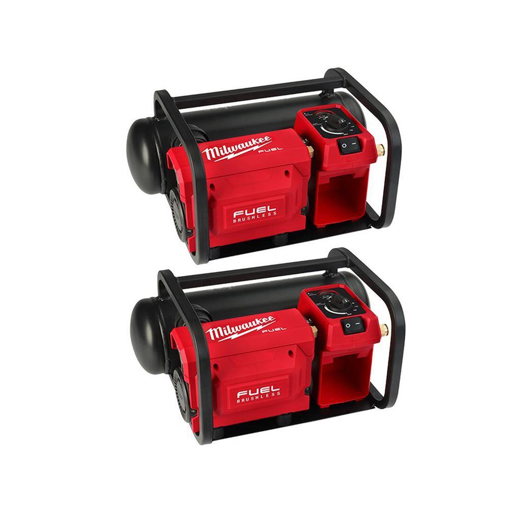 MW M18 FUEL 18-Volt Lithium-Ion Brushless Cordless 2 Gal. Electric Compact Quiet Compressor (2-Tool) 2840-20-2840-20