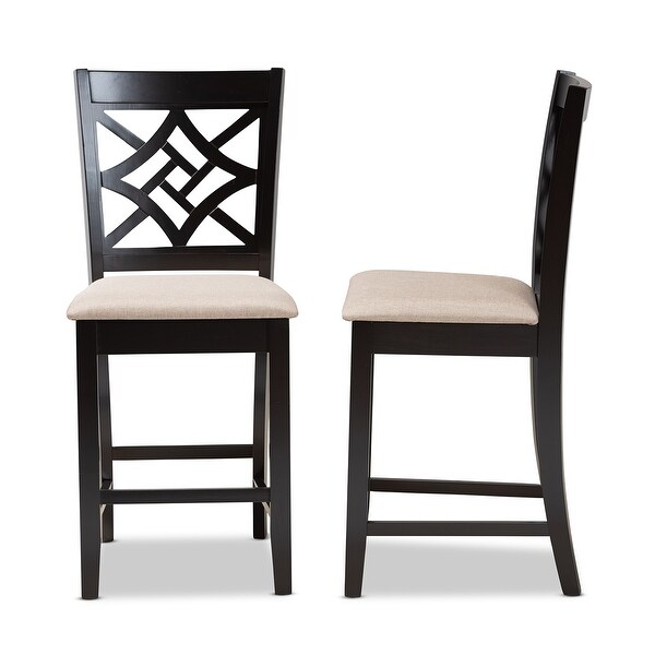 Nicolette Modern and Contemporary Transitional 2-PC Counter Stool Set