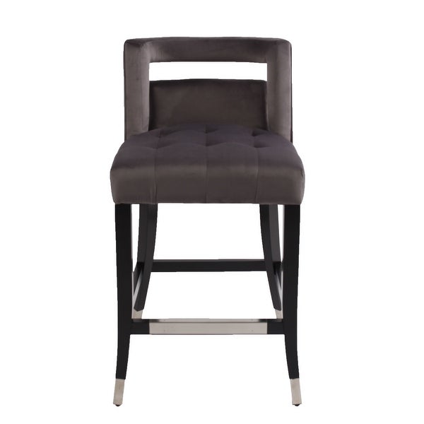 Suede Velvet Barstool with nailheads Living Room Chair