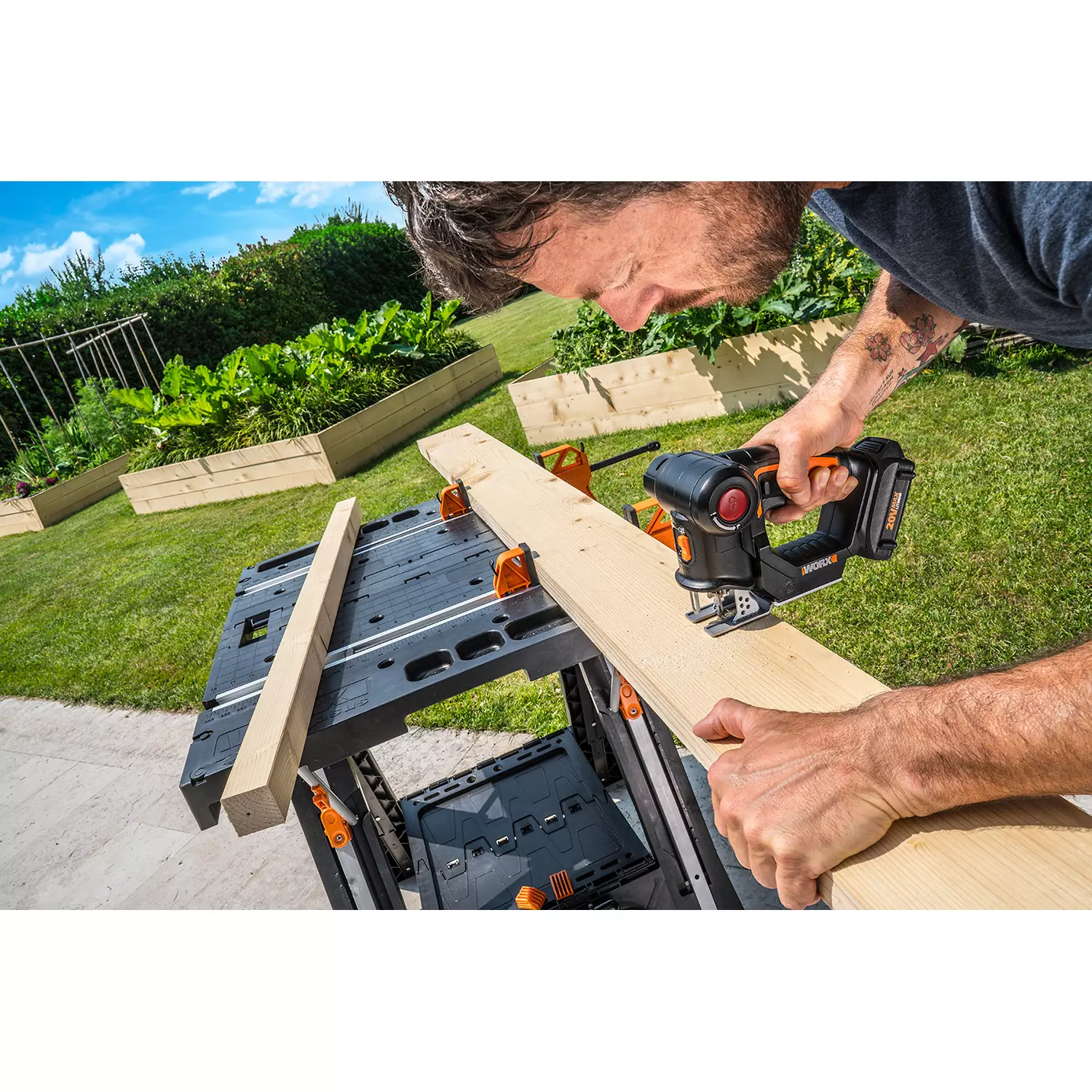 Worx 20V Power Share Cordless Axis Cordless Reciprocating and Jig Saw