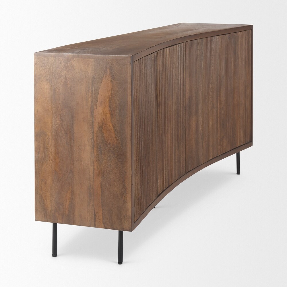 Lance Medium Brown Solid Wood w/ Curved Facade Sideboard   50\