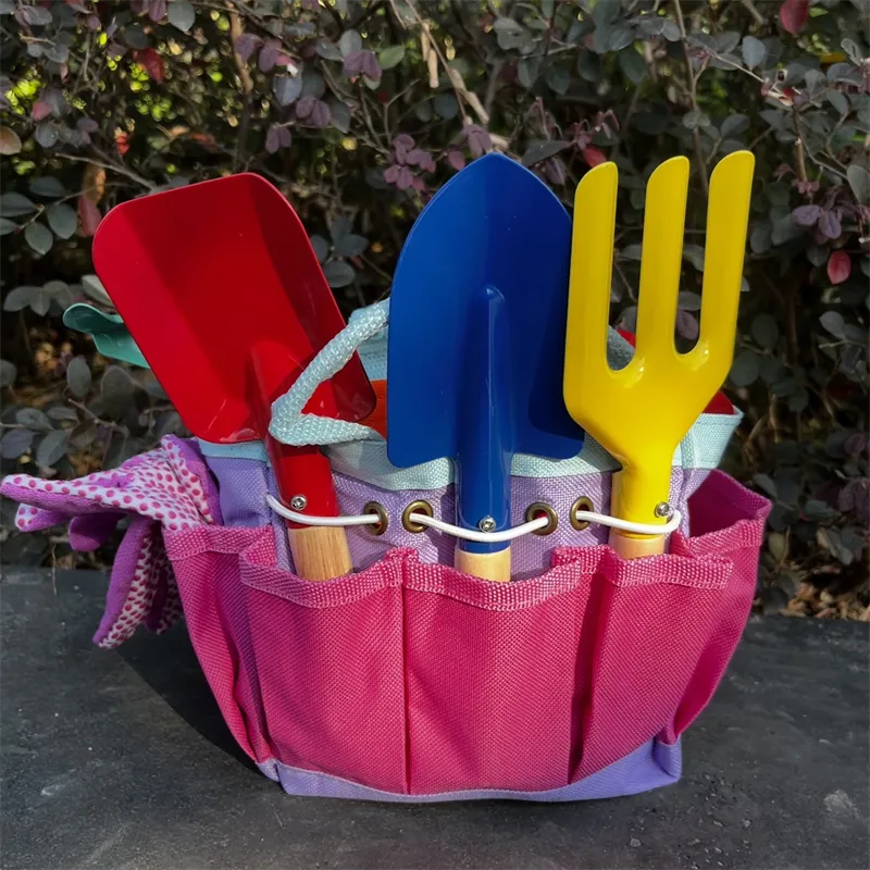 Hot selling 11pcs Garden Plastic Plant Shovel Rake Yard Mini Hand Garden child tool Sets For Kids