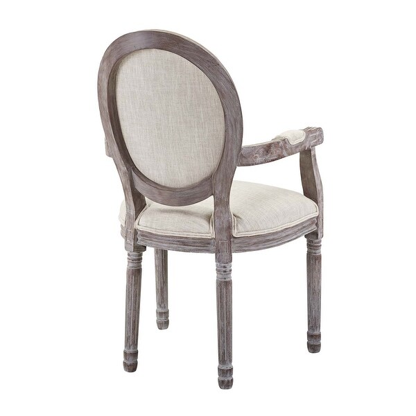 Emanate Vintage French Upholstered Fabric Dining Armchair - n/a