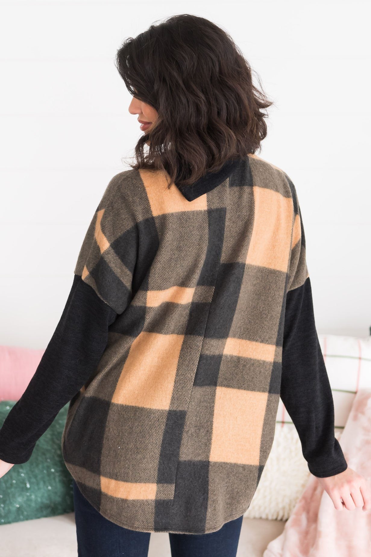 Nice & Cozy Modest Poncho Sweater