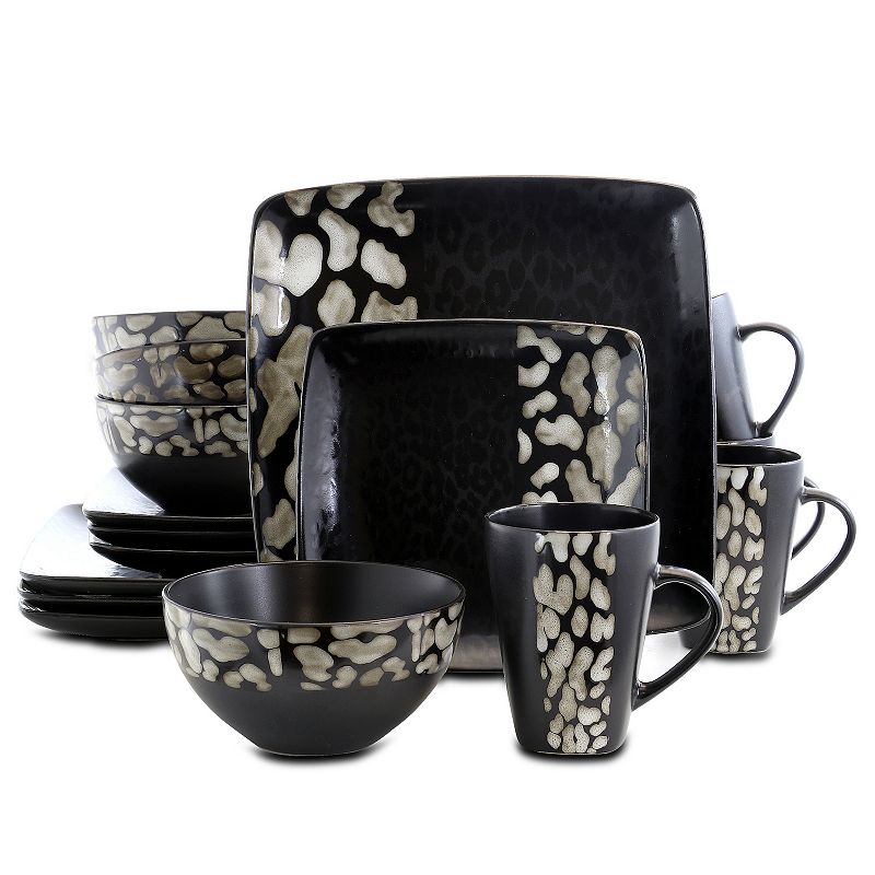 Elama Savannah 16 Piece Stoneware Dinnerware Set