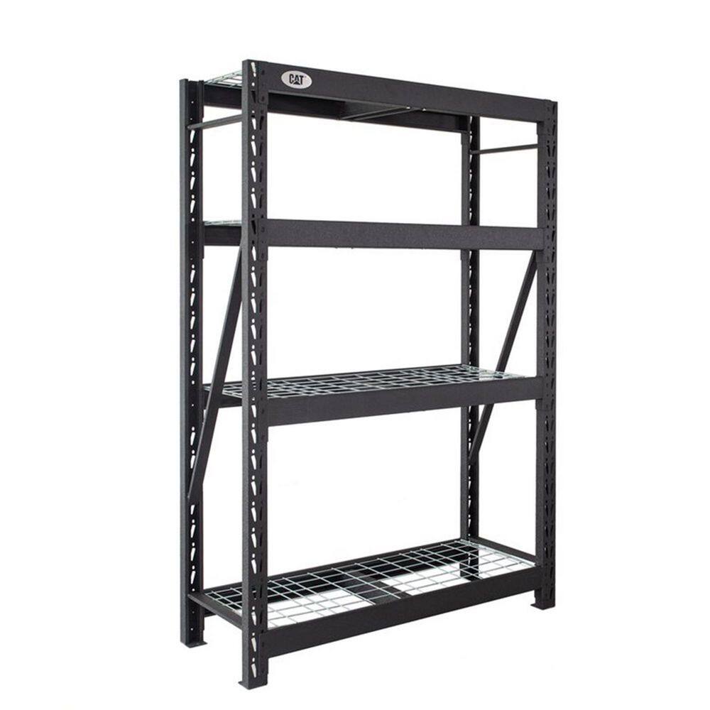 CAT 72 in. x 48 in. Industrial Heavy Duty 4 Tier Adjustable Steel Shelving CAT-481872S4WR