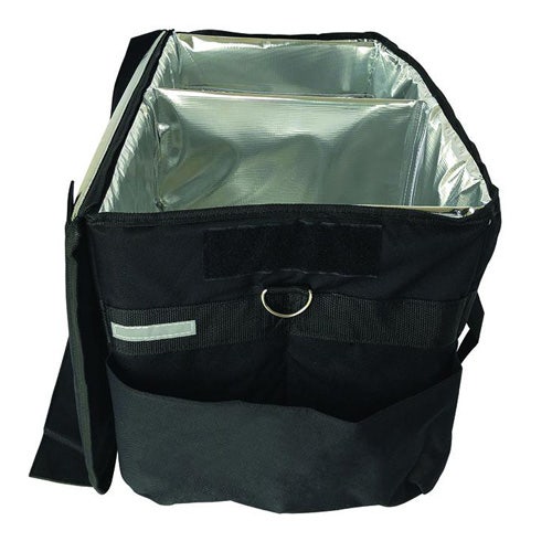 Incredible Bags LGRDX Large Semi-Rigid Hot/Cold Restaurant Delivery Bag w/ Removable Divider， 2/CS